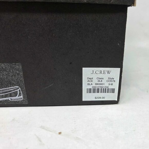 New 9 J.Crew Camden kiltie tassel loafers with rubber soles in black main image 6